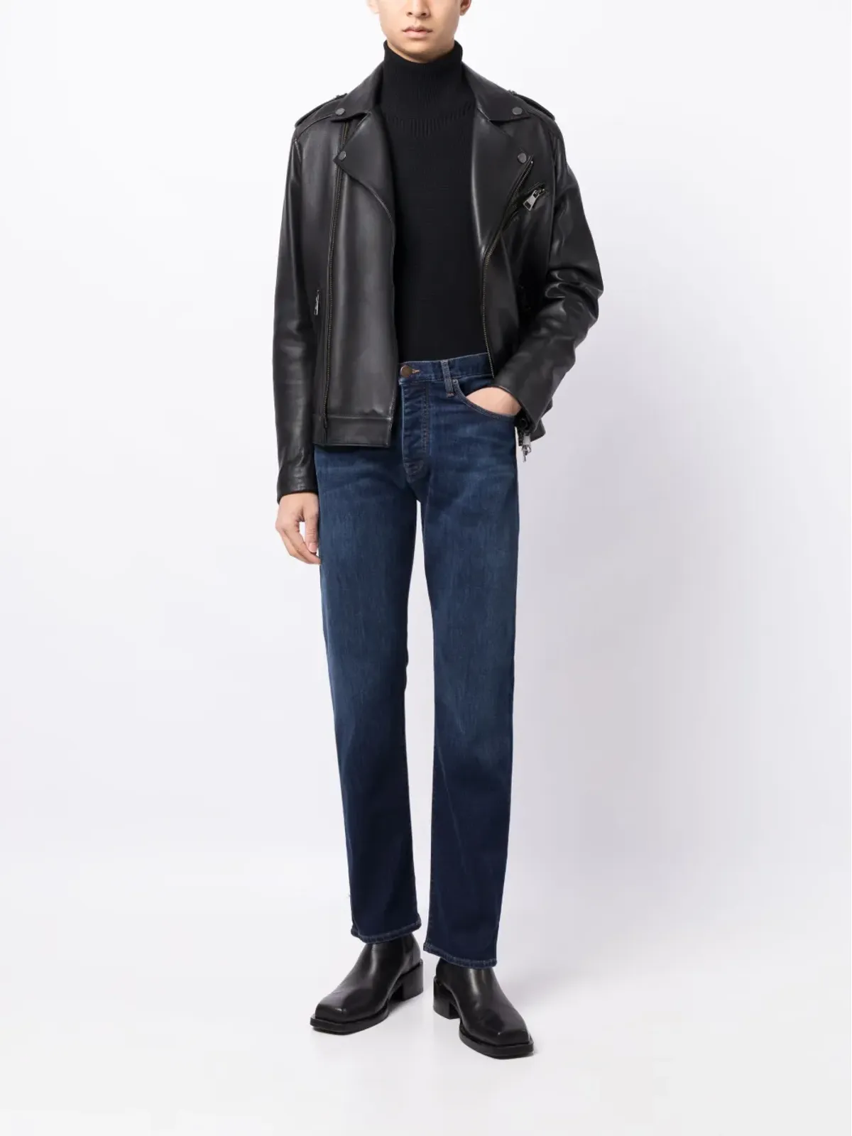 Emporio Armani J21ストレートジーンズ - ブルー - 画像2