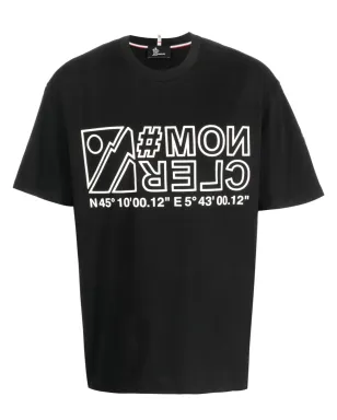 Moncler Grenoble ロゴプリント コットン Tシャツ ブラック - サムネイル1