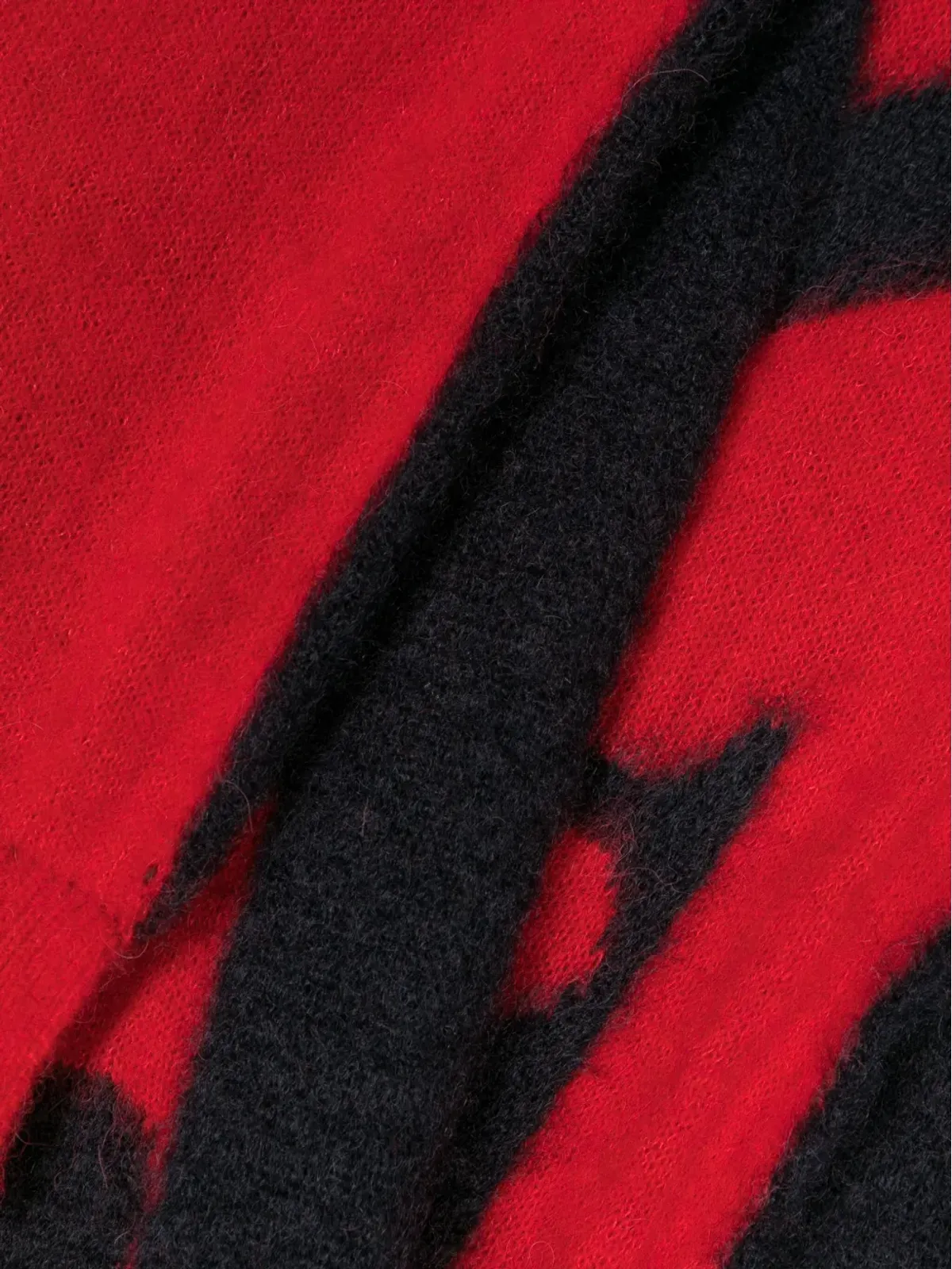 Lanvin ブラッシュド・インターシャ編みスカーフ - レッド - 画像3