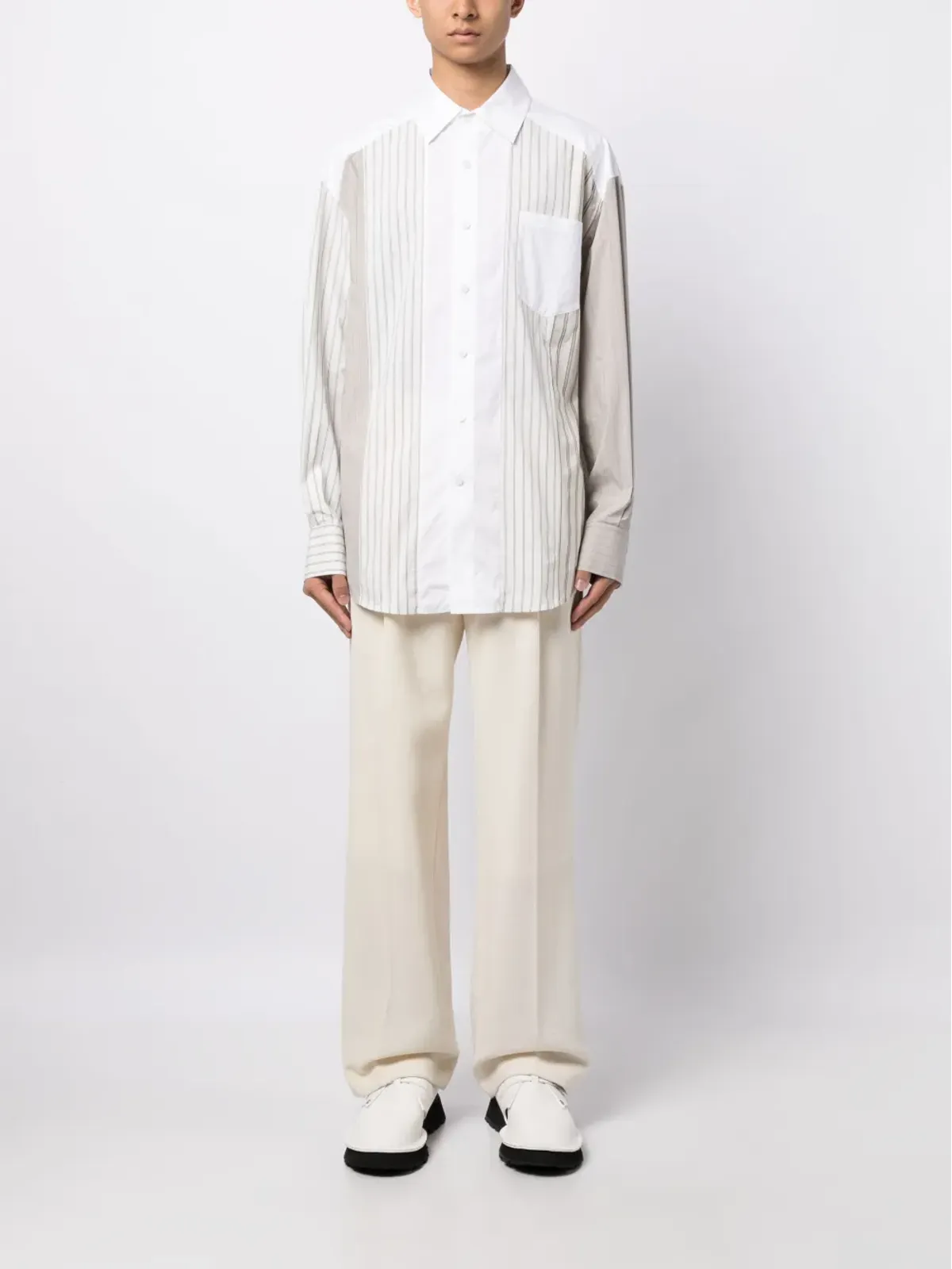 Feng Chen Wang ストライプ長袖シャツ - 画像2