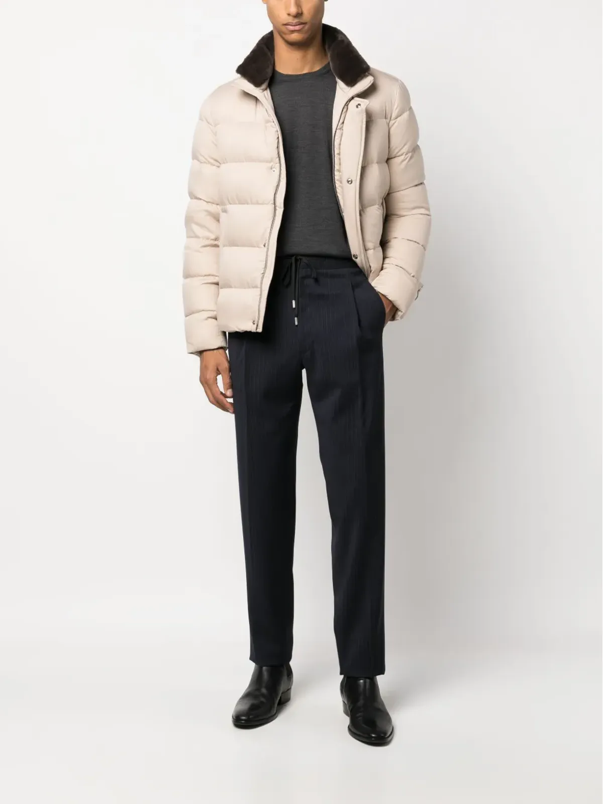 Lardini クルーネック ウール ジャンパー - グレー - 画像2