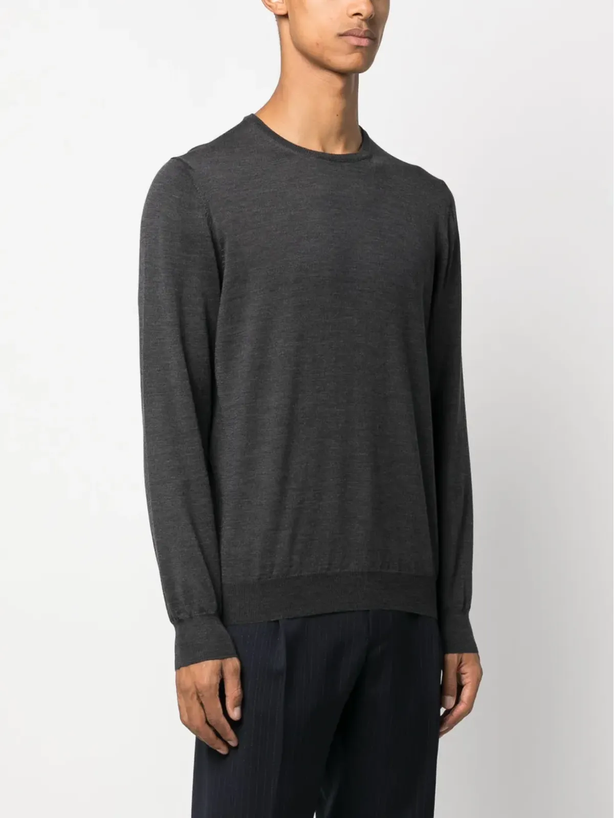 Lardini クルーネック ウール ジャンパー - グレー - 画像3