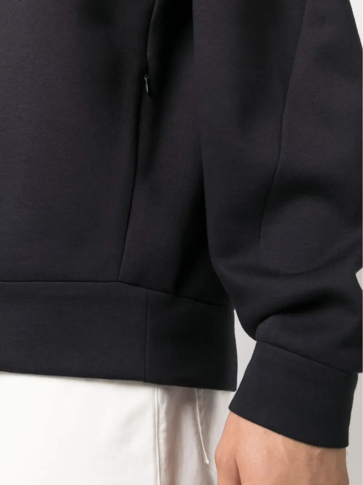Giorgio Armani logo-embroidered zip-up hoodie - Blue - 画像5