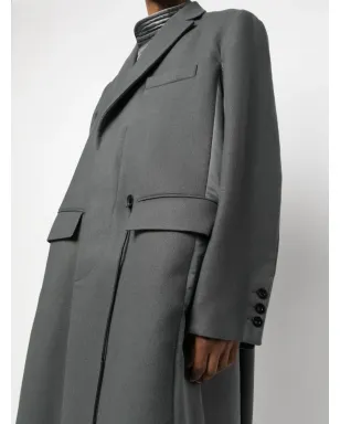 sacai ドローストリング ウール トレンチコート - サムネイル5