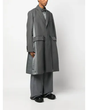 sacai ドローストリング ウール トレンチコート - サムネイル3