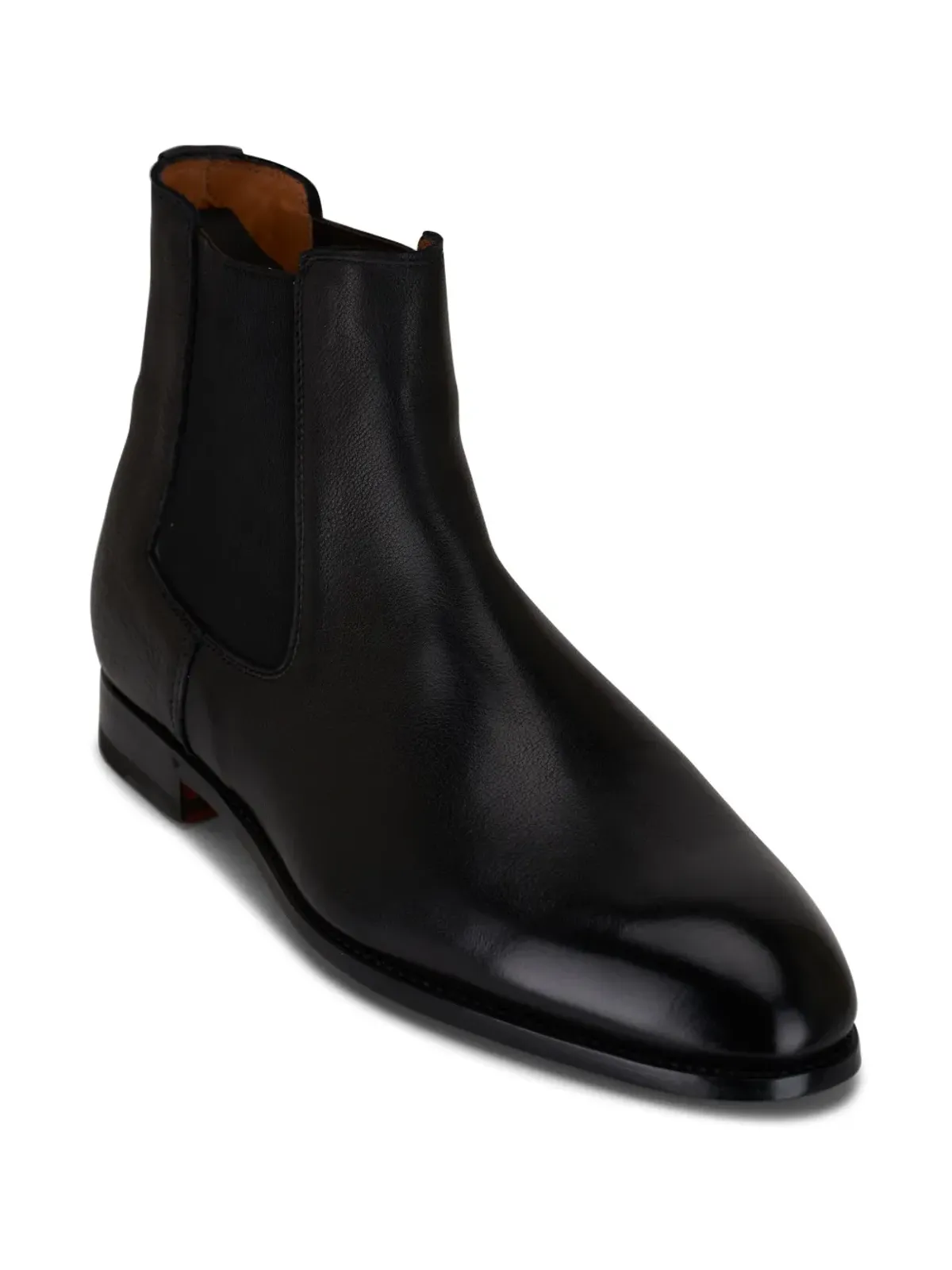 Bontoni アーモンドトゥ レザー ブーツ - 画像2