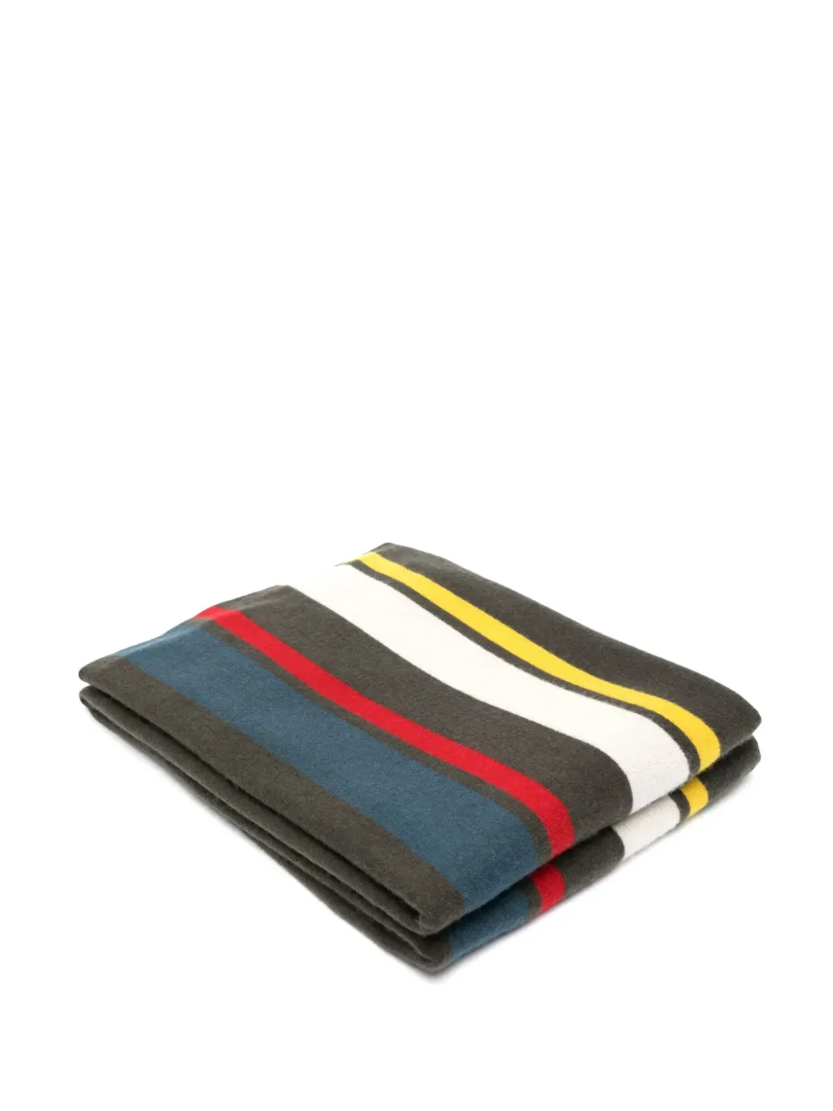 Frenckenberger ストライプ入りカシミアブランケット - 画像1