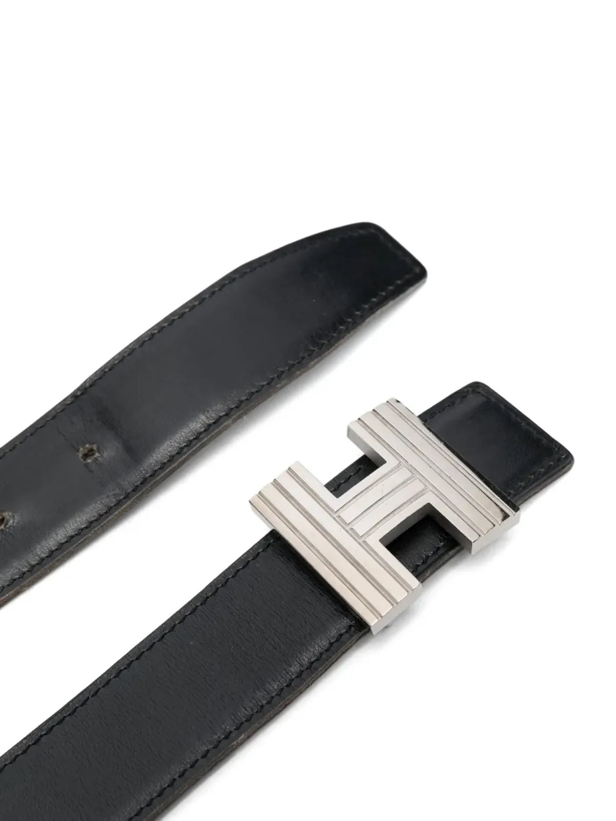 Hermès Cadena H リバーシブルベルト ブラック ビンテージ - 画像2