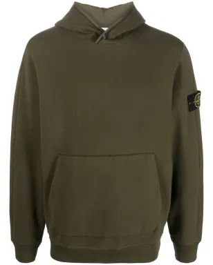 Stone Island ロゴパッチ コットン フード付きパーカー - サムネイル1