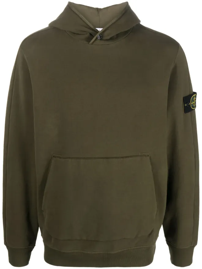 Stone Island Stone Island ロゴパッチ コットン フード付きパーカーの商品画像