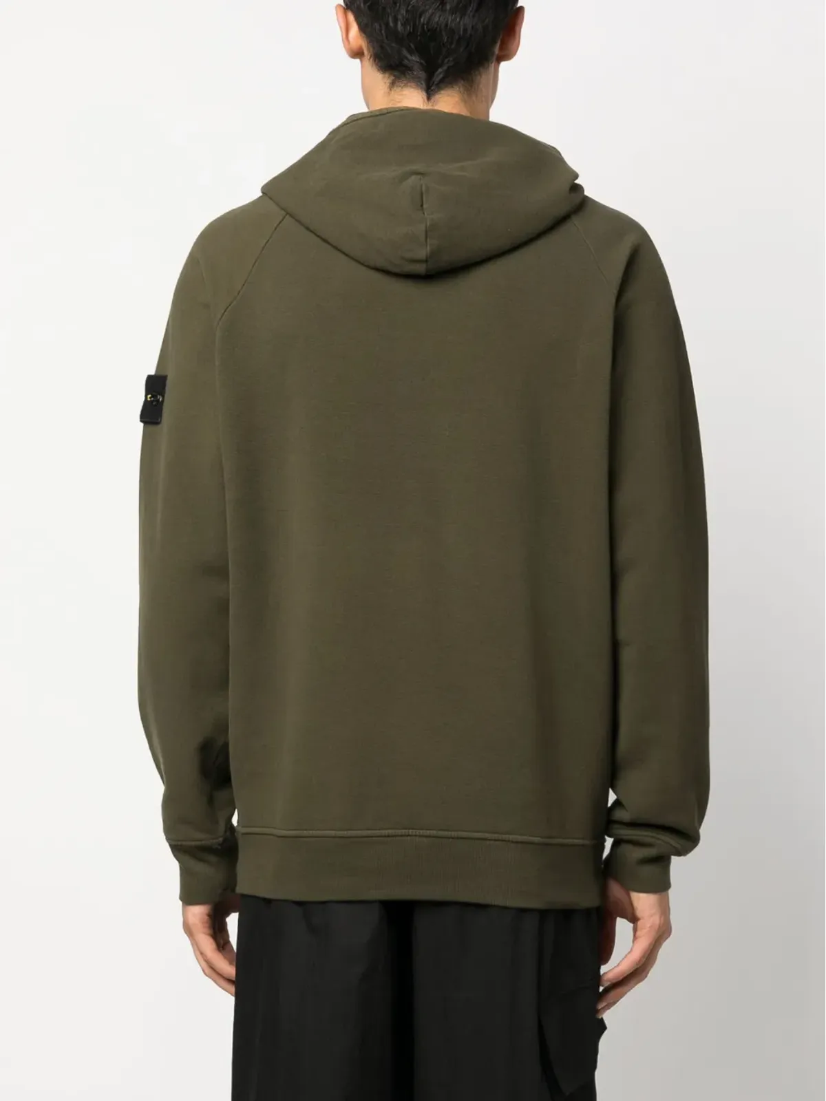 Stone Island ロゴパッチ コットン フード付きパーカー - 画像4