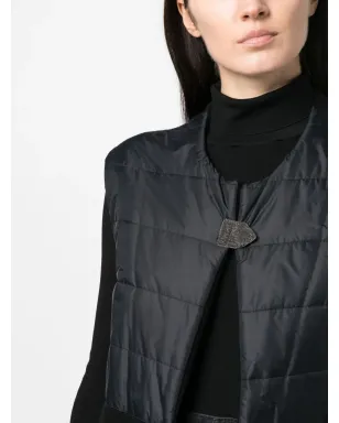 Fabiana Filippi フリンジ付き ウール混紡 パディッド ジレ - サムネイル5