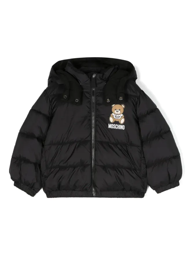 Moschino Kids Moschino Kids テディベア フード付きパディングジャケットの商品画像