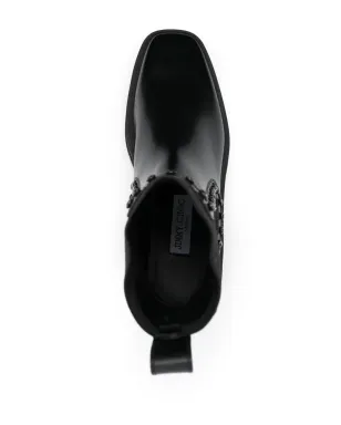 Jimmy Choo ヴェロニーク クリスタルエンブリッシュ レザー ブーツ - サムネイル4