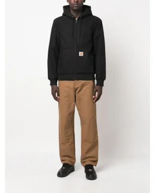 Carhartt WIP ロゴパッチ付きコットンフーデッドジャケット ブラック - サムネイル2