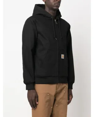 Carhartt WIP ロゴパッチ付きコットンフーデッドジャケット ブラック - サムネイル3