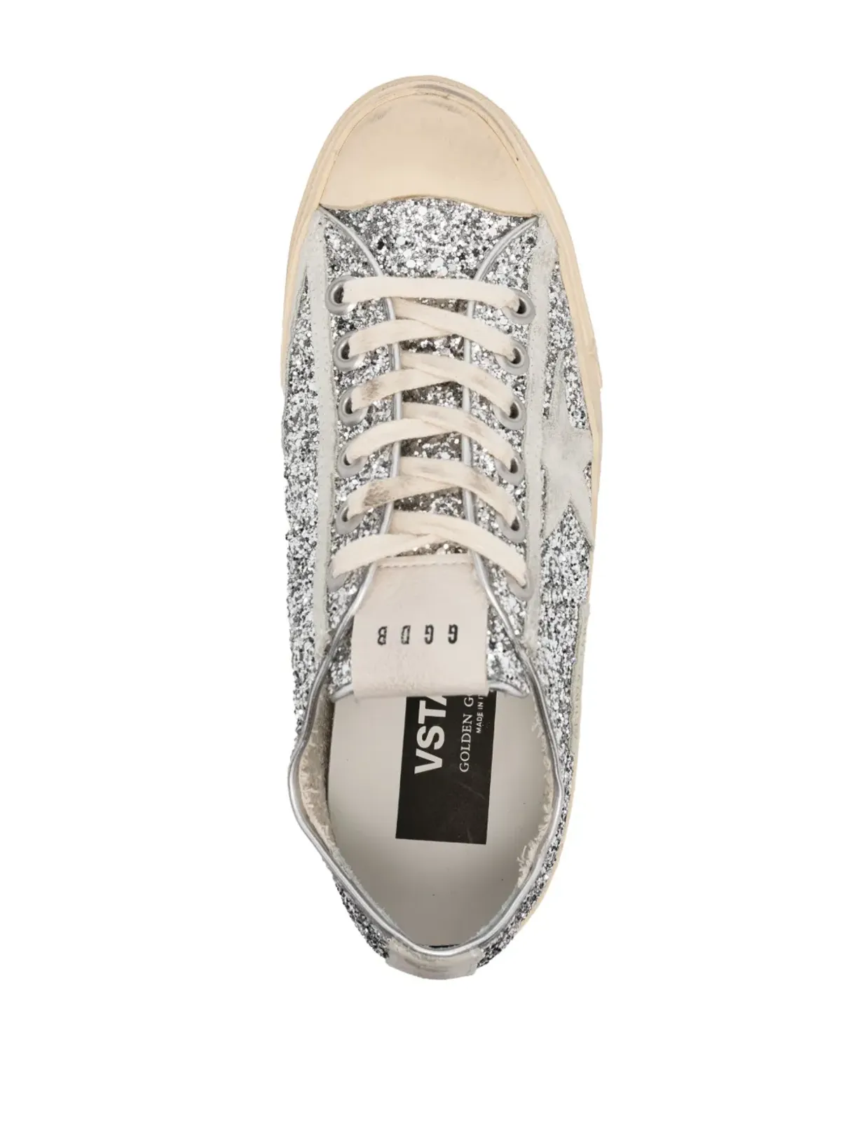 Golden Goose V-Star グリッター付きスニーカー - 画像4