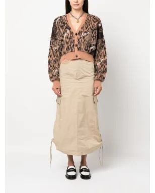 AMIRI レオパード柄クロップドカーディガン - サムネイル2