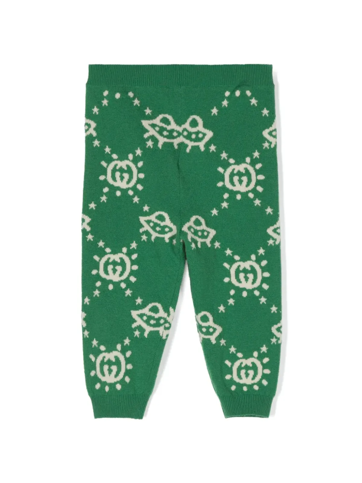 Gucci Kids インターロッキングG インターシャニット レギンス - 画像2