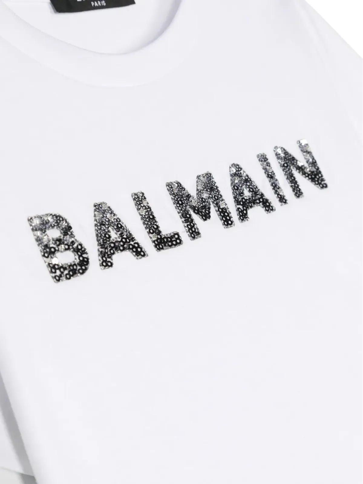 Balmain Kids スパンコール付きロゴTシャツ - 画像3