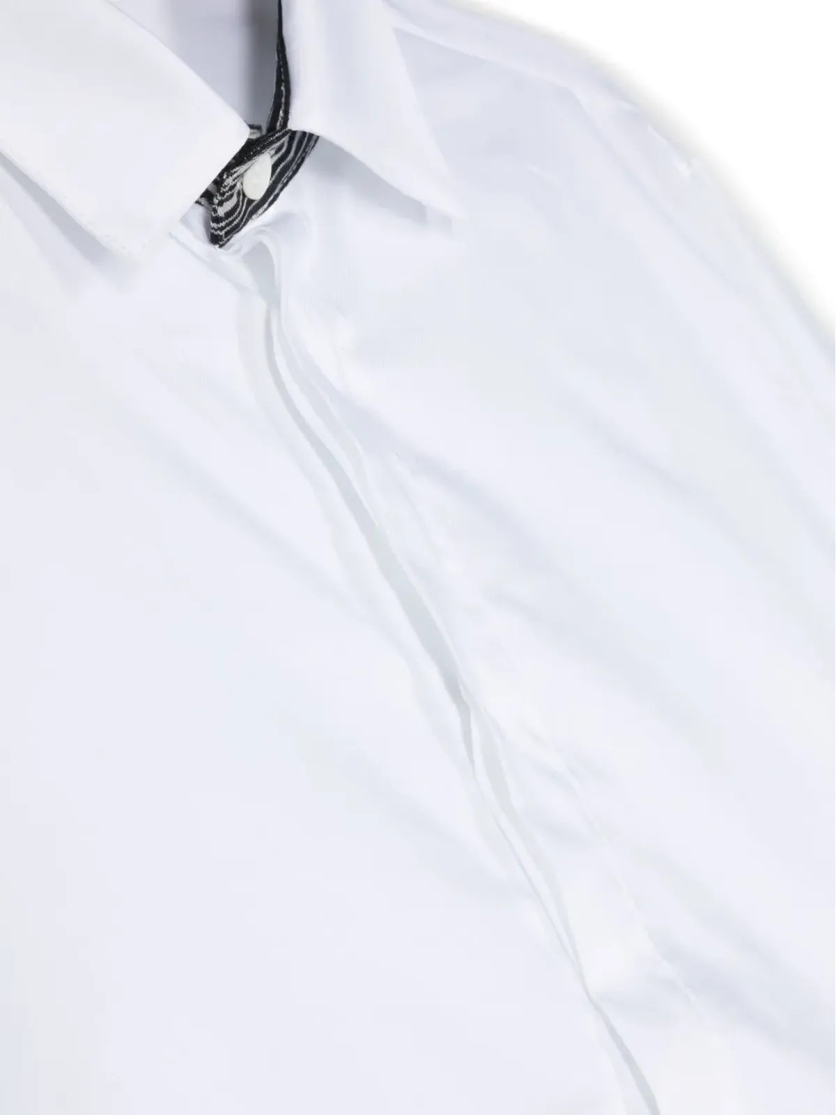 Missoni Kids コントラストトリム付きコットンシャツ - White - 画像3