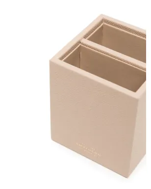 Smythson ロゴプリント レザー ペンシルホルダー - サムネイル3