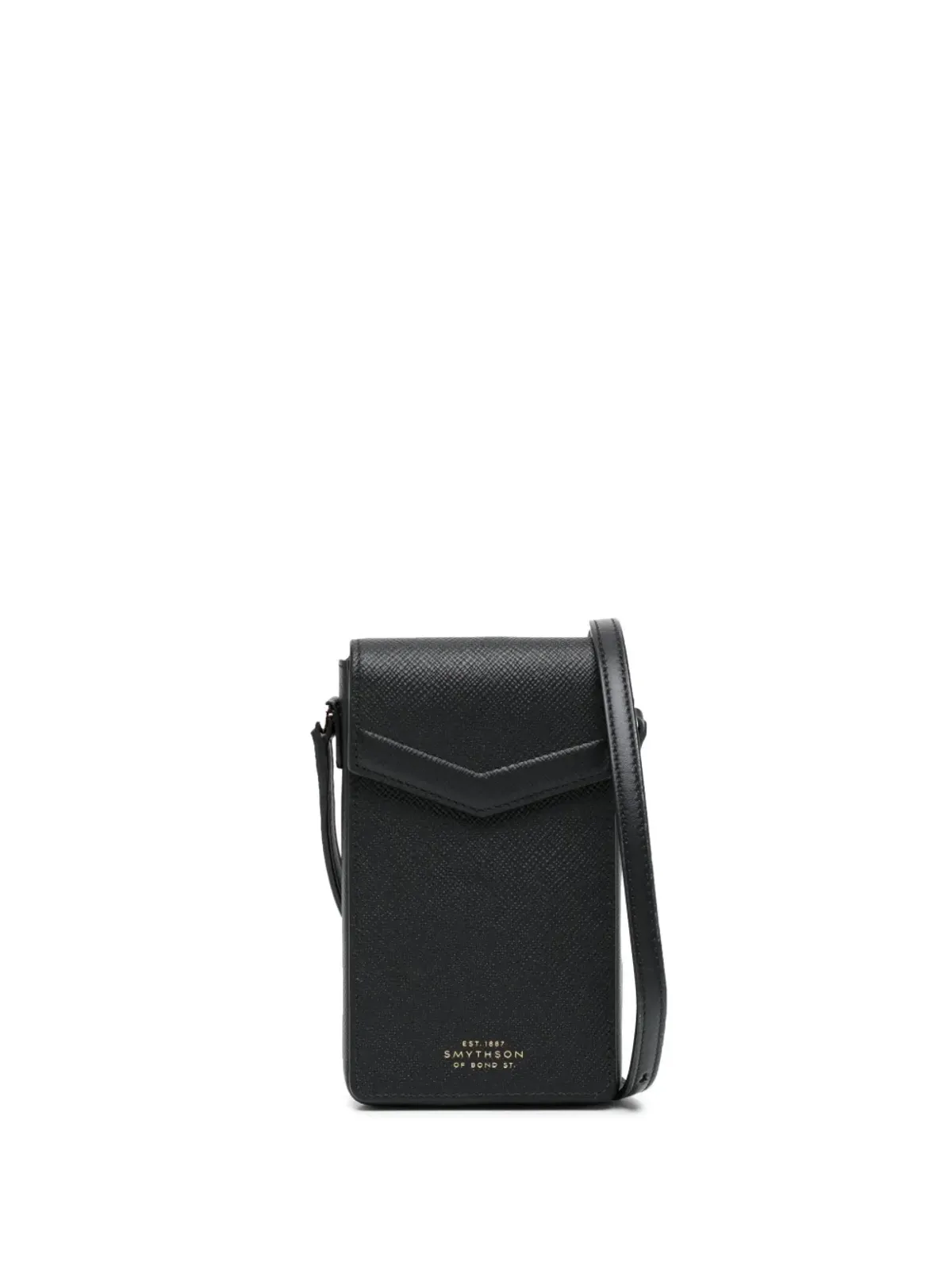 Smythson leather phone bag - Black - 画像1