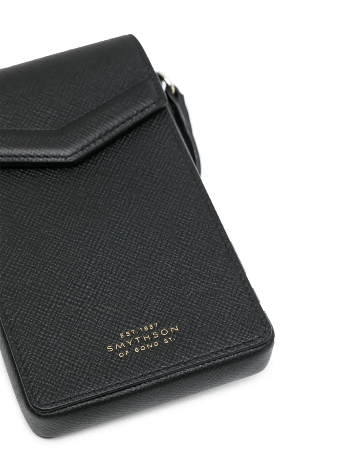 Smythson leather phone bag - Black - 画像2