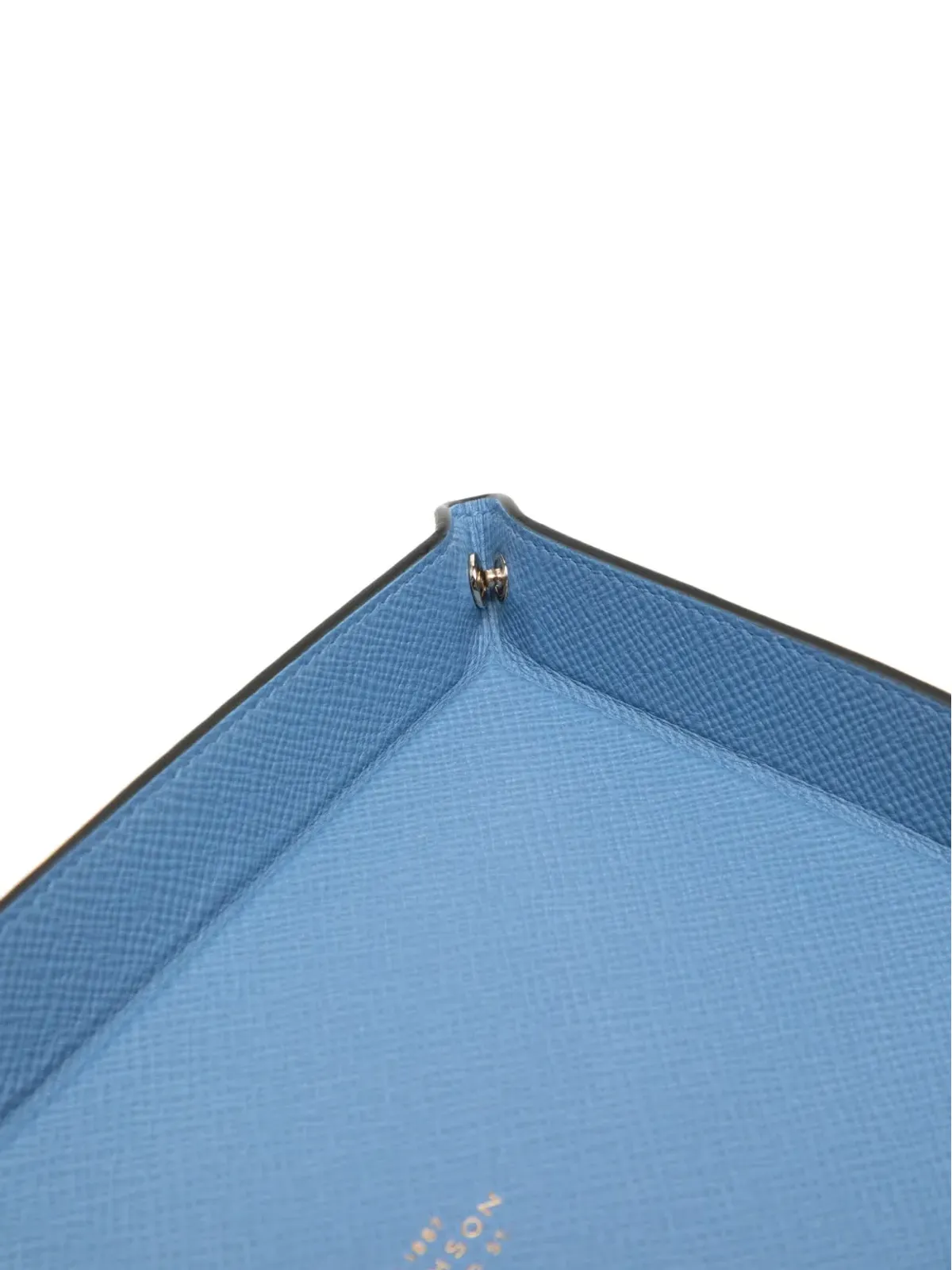 Smythson 長方形レザーのトリンケットトレイ - ブルー - 画像3