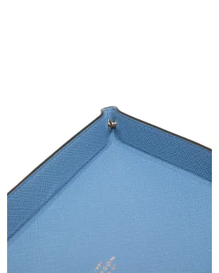 Smythson 長方形レザーのトリンケットトレイ - ブルー - サムネイル3