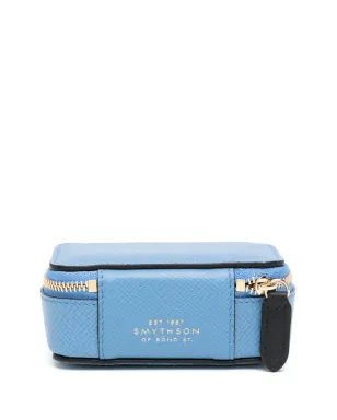 Smythson レザー トラベルポーチ - ブルー - サムネイル2