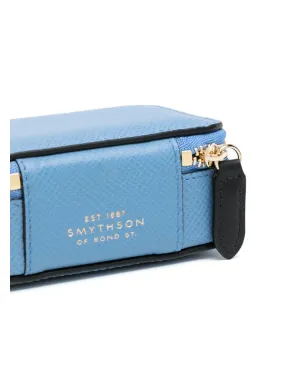 Smythson レザー トラベルポーチ - ブルー - サムネイル3
