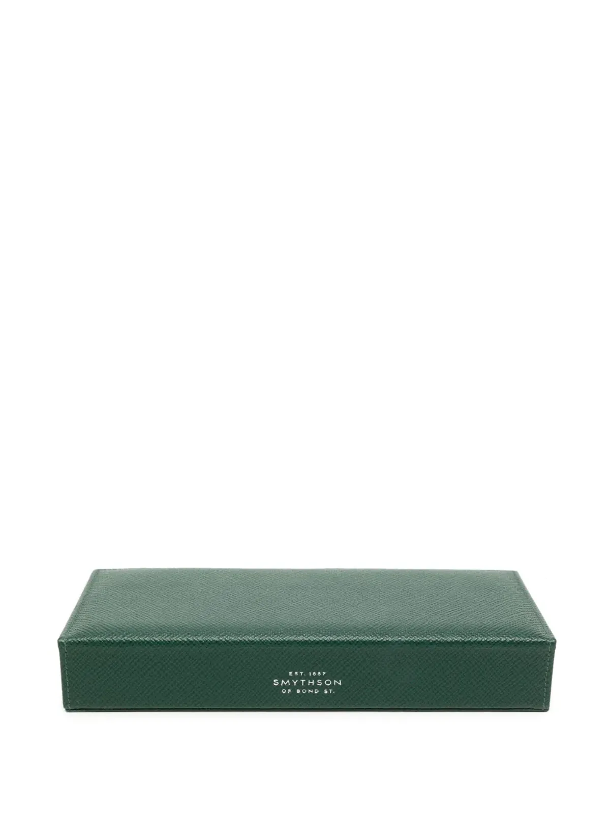 Smythson パナマレザー カフリンクボックス - グリーン - 画像2