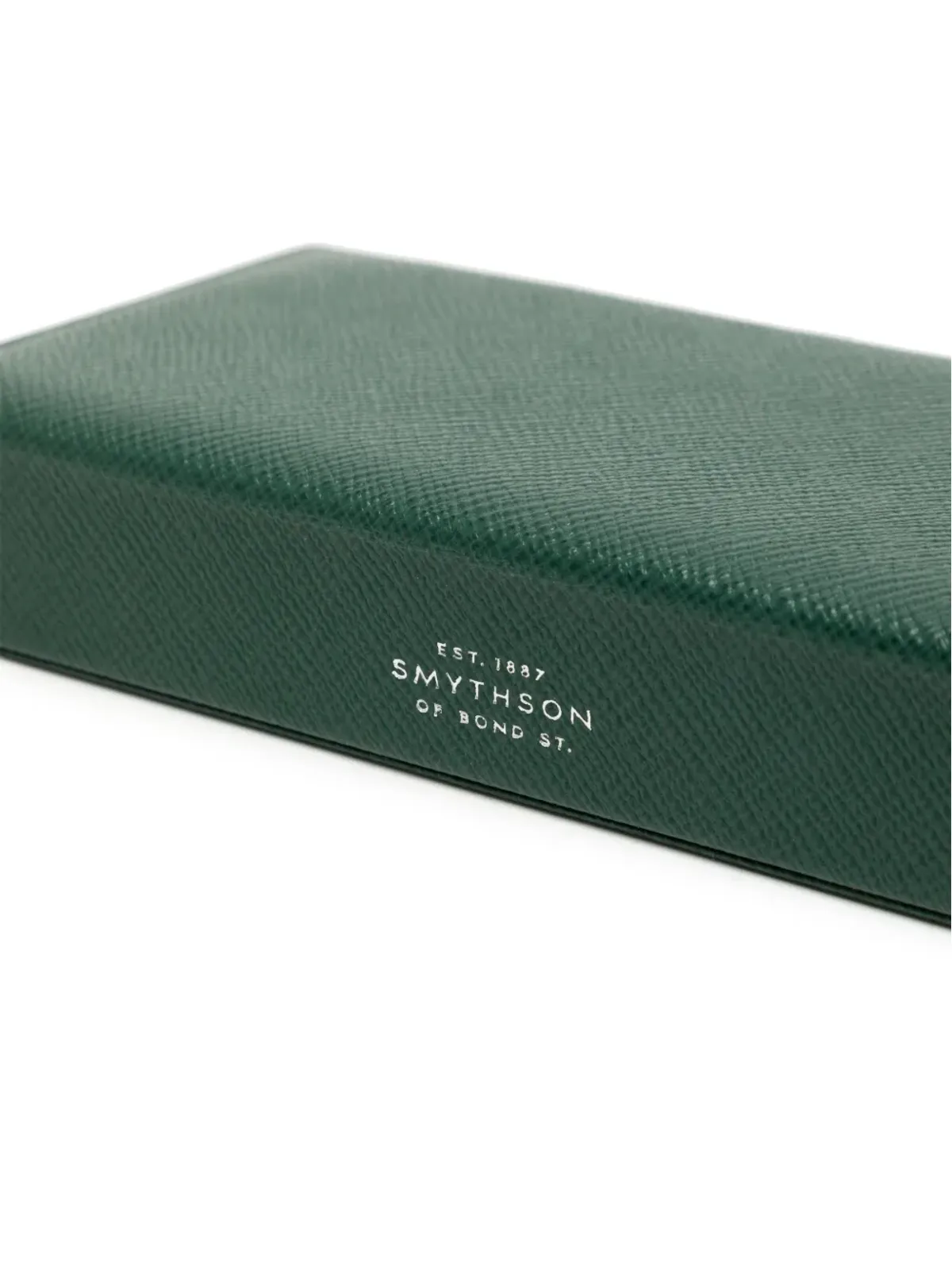 Smythson パナマレザー カフリンクボックス - グリーン - 画像3