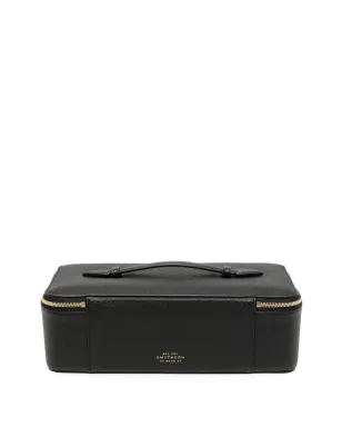 Smythson Panamaレザー ジュエリートラベルケース - ブラック - サムネイル2