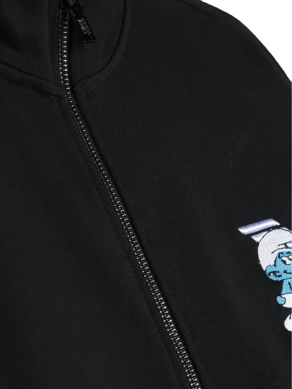 Emporio Armani Kids x Smurfs ロゴ刺繍 ジップアップジャケット ネイビー - 画像3
