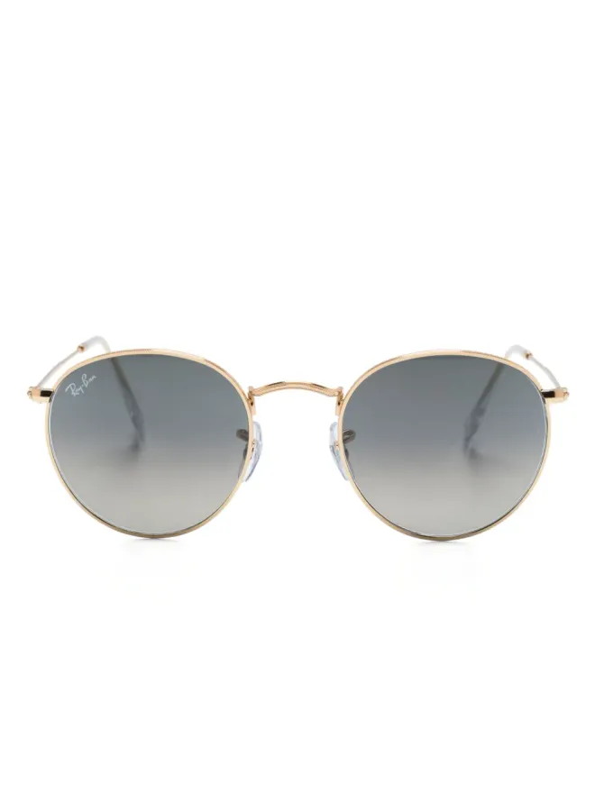 Ray-Ban Ray-Ban メタリック ラウンドフレーム サングラス - ゴールドの商品画像