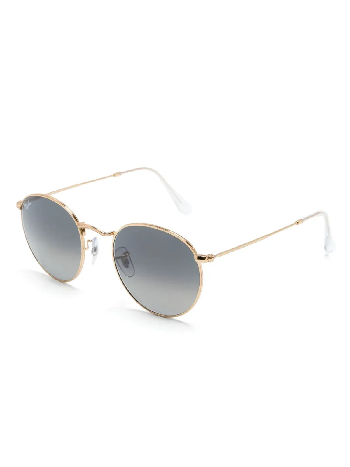 Ray-Ban メタリック ラウンドフレーム サングラス - ゴールド - 画像2