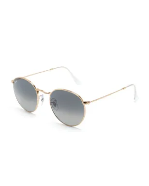 Ray-Ban メタリック ラウンドフレーム サングラス - ゴールド - サムネイル2