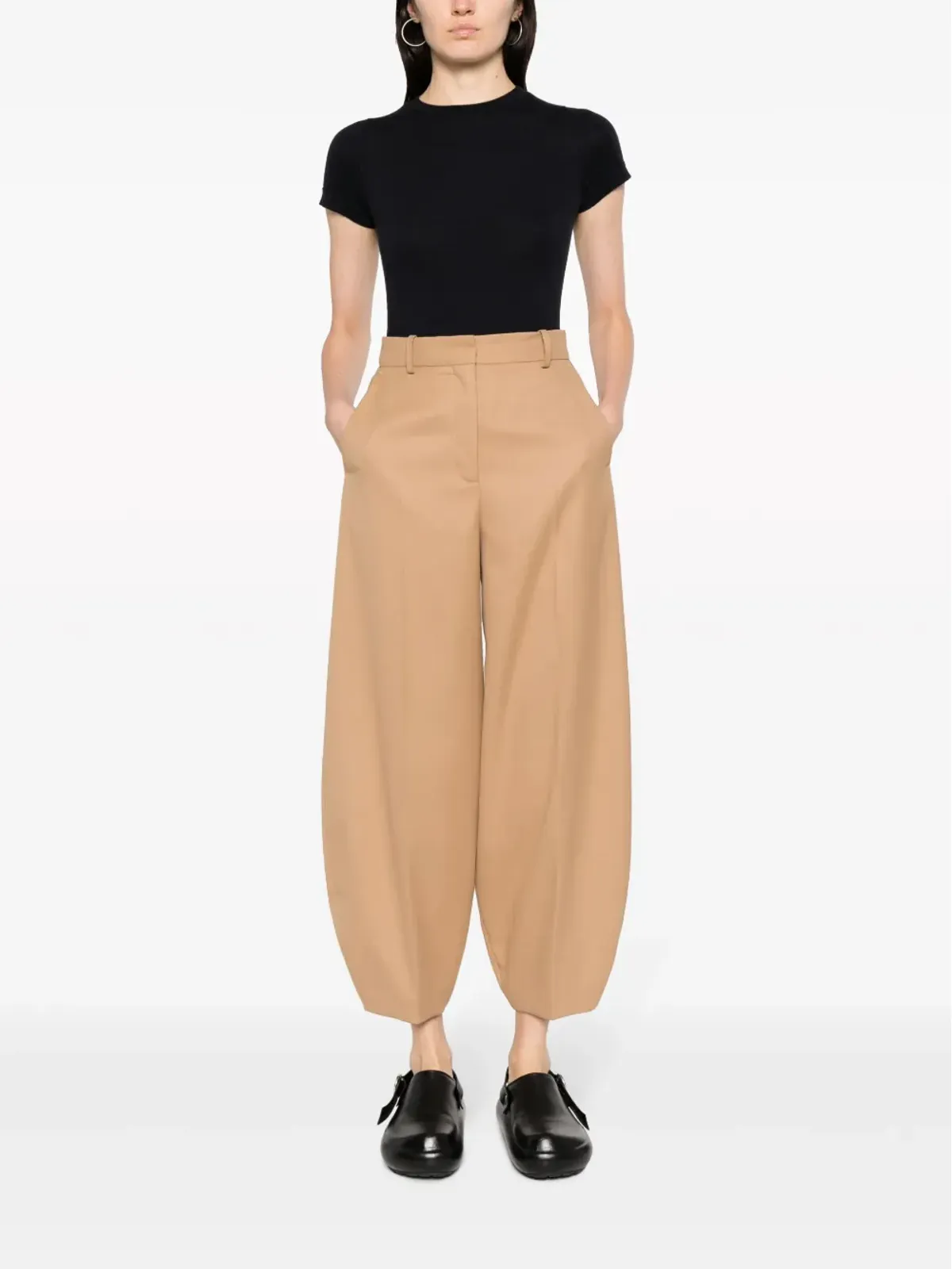 extreme cashmere クロップド半袖Tシャツ - 画像3