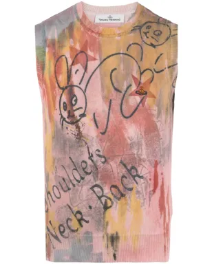 Vivienne Westwood グラフィックプリント コットン タンクトップ - Pink - サムネイル1