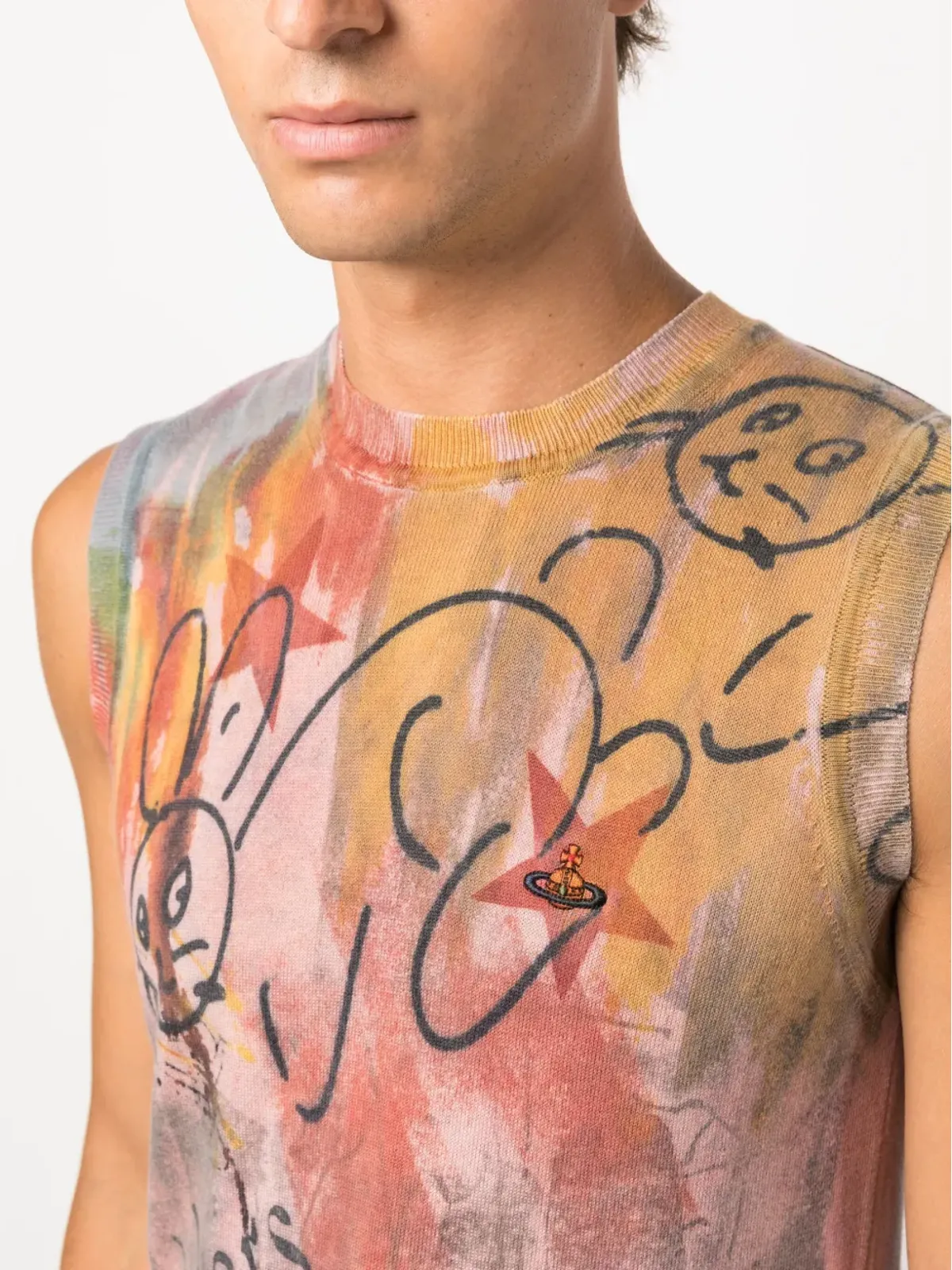Vivienne Westwood グラフィックプリント コットン タンクトップ - Pink - 画像5