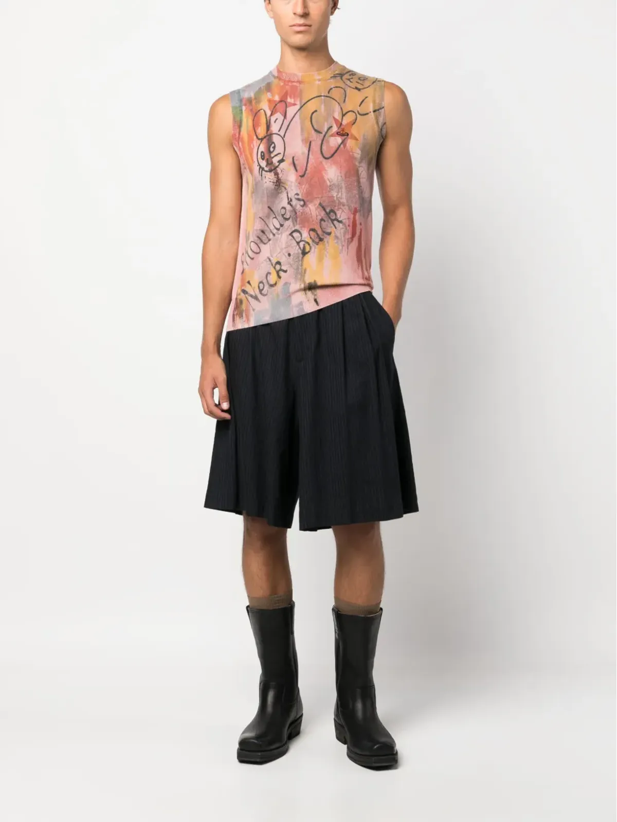 Vivienne Westwood グラフィックプリント コットン タンクトップ - Pink - 画像2