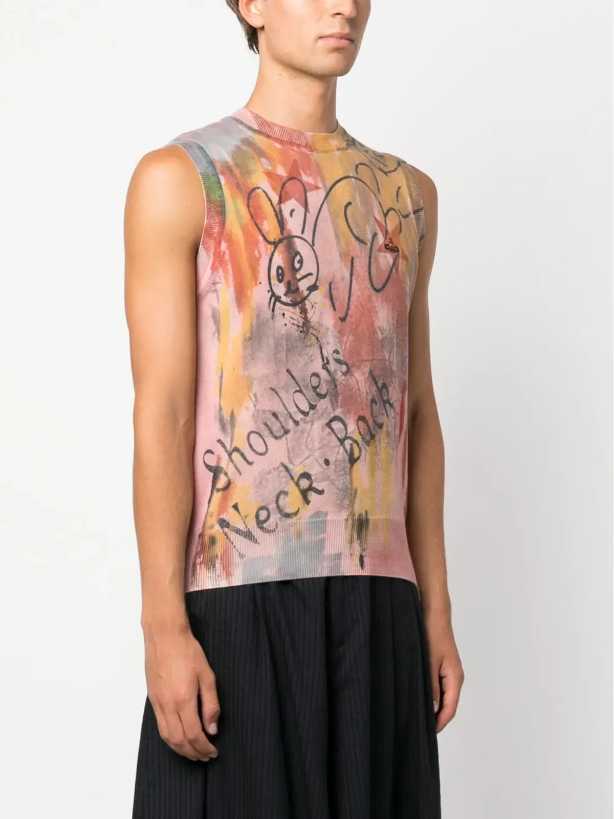 Vivienne Westwood グラフィックプリント コットン タンクトップ - Pink - 画像3