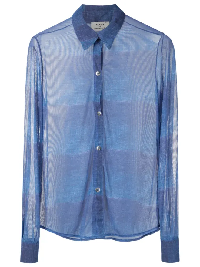 Amir Slama Amir Slama シアー仕上げ長袖シャツの商品画像