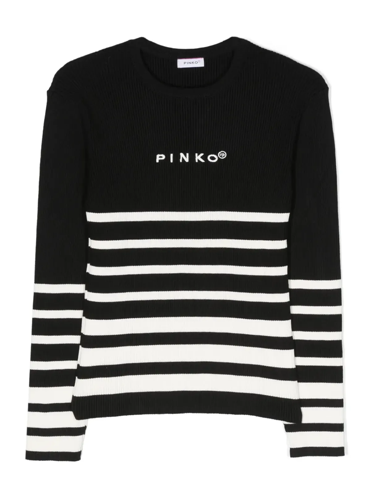 Pinko Kids リブ編みストライプトップ - 画像1