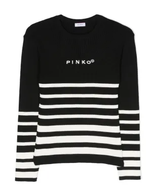 Pinko Kids リブ編みストライプトップ - サムネイル1