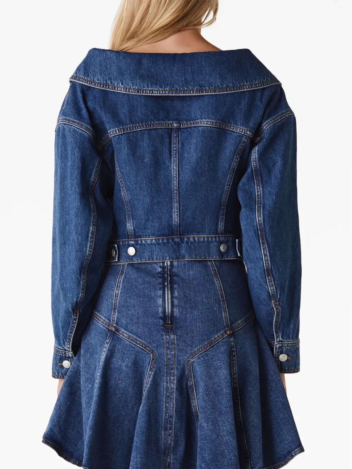 Alexander McQueen クロップドデニムジャケット - 画像3