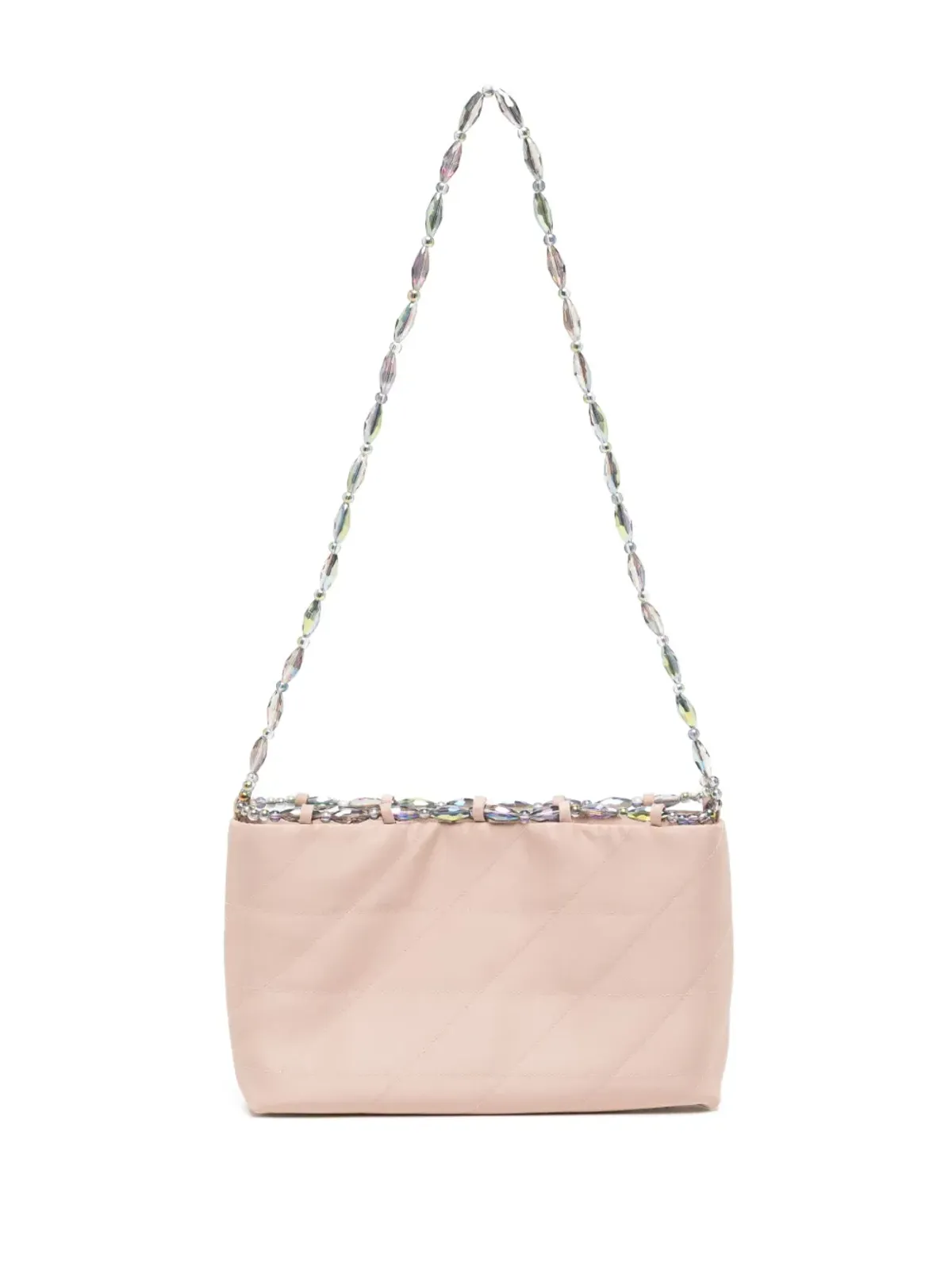 0711 Natalie bead-embellished shoulder bag - Pink - 画像1