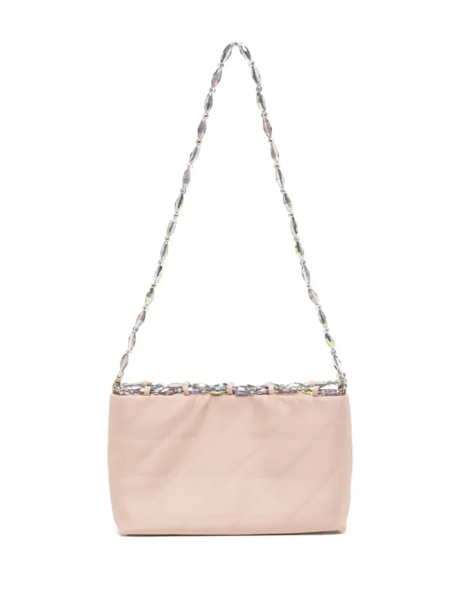 0711 0711 Natalie bead-embellished shoulder bag - Pinkの商品画像